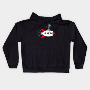 Robot Pirate in Space Kids Hoodie